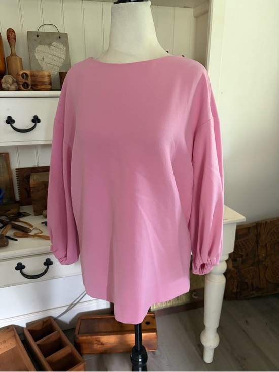 Marimekko Tops - Marimekko Women’s Pink Balloon Sleeve Blouse - Classic Boat Neck